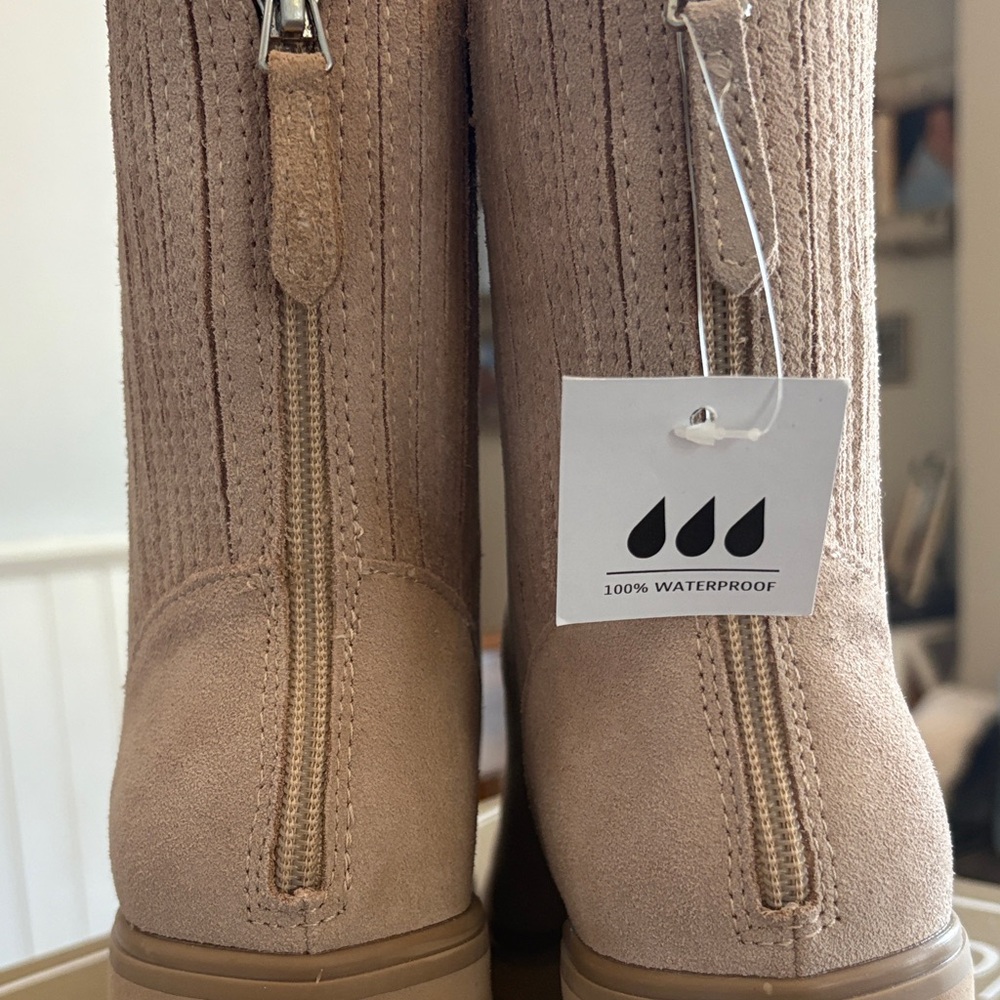 Dolce Vita Women's Cream Heeled Boots - Picture 6 of 6